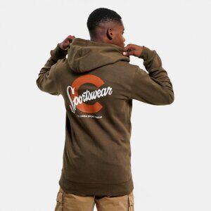 Columbia Hoodie Sweatshirt Men XXL Kangaroo Pocket Olive Fishing Hiking Outdoor